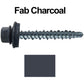 #10 x 1-1/2" Mini Driller Sheet Metal Roofing Screw - Hex Washer Head -  Self starting metal to wood siding screws. EPDM washer. Colored head.
