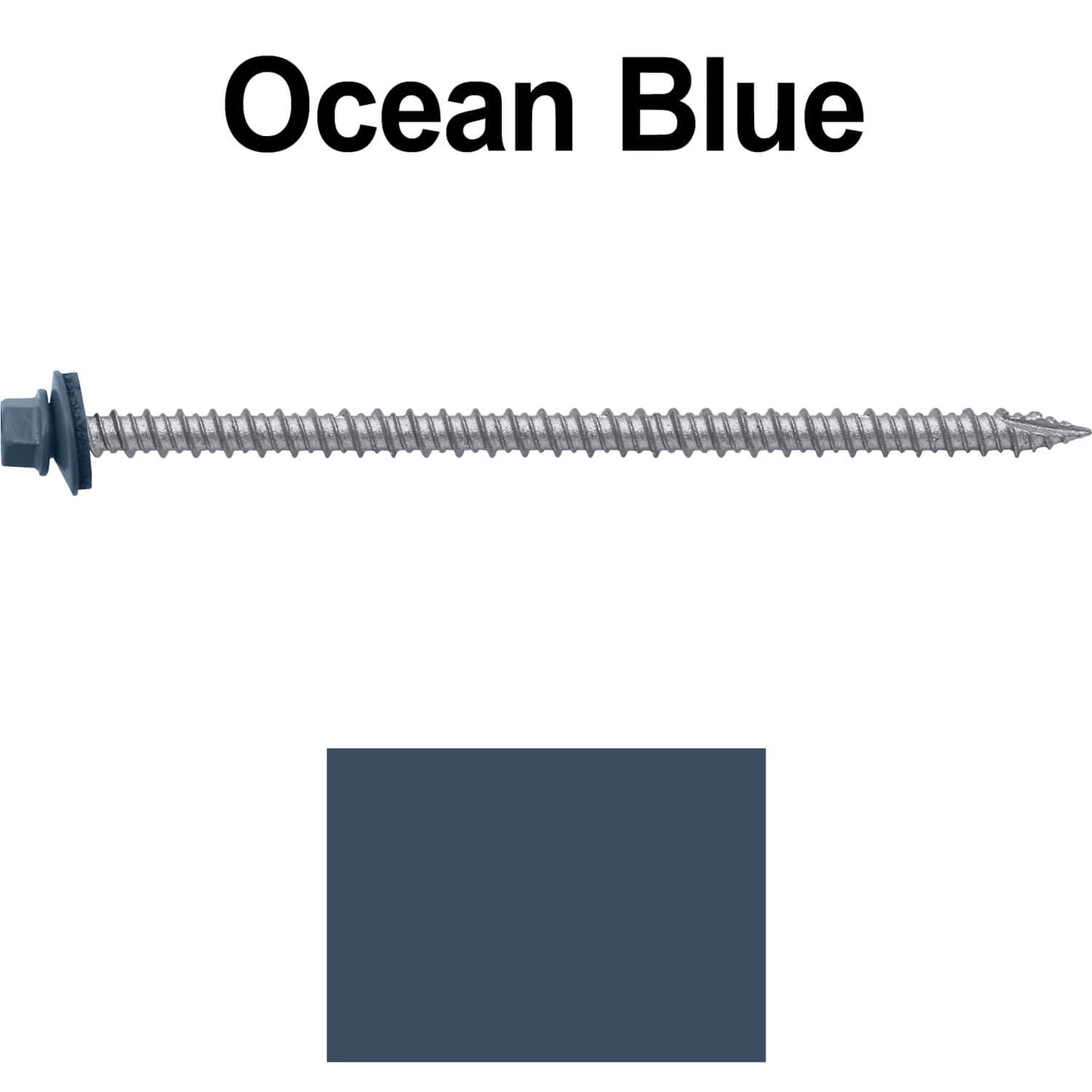 #10 x 4" Metal ROOFING SCREWS - Hex Washer Head - Self starting/self tapping - EPDM washer. Colored head.