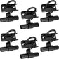 BLACK 1-5/8" Track Rail to 1-5/8" and 1-7/8" Fence Post Rolling Gate Track Bracket - PRESSED STEEL - POWDER COATED