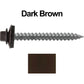 #12 x 2" RE-GRIP METAL ROOFING SCREWS - Hex Washer Head - Self starting/self tapping - EPDM washer. Colored head.