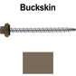 10 X 2-1/2" Zinc Aluminum Cap MINI-DRILLER Roofing Screws HI-LO THREAD Zinc Plated Carbon Steel Shank - EPDM Washer - Colored head