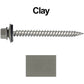 12 x 2-1/2" Stainless Steel Metal Roofing Screw - Hex Washer Head - Self starting/self tapping - EPDM washer. Colored head.