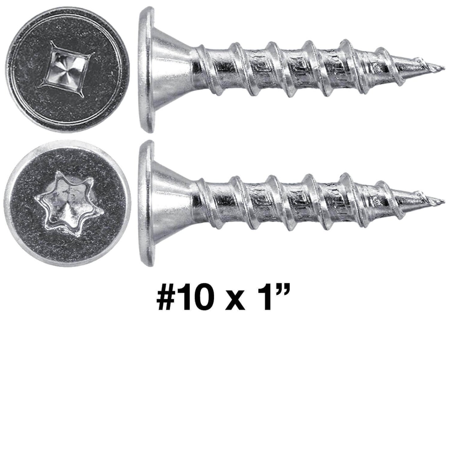 #10  Low Profile Pancake Head Roofing Screws - Wood to Metal - For Standing Seam Roofs - Zinc Plated