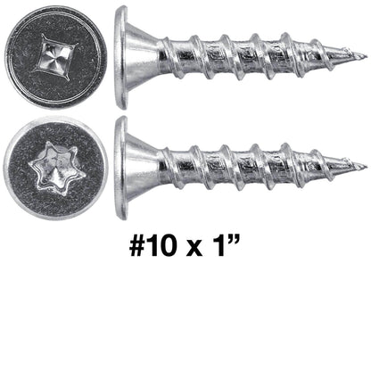 #10  Low Profile Pancake Head Roofing Screws - Wood to Metal - For Standing Seam Roofs - Zinc Plated