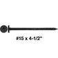 #15 Black Wafer Head Structural Lag Screws. Used for Log Construction, Timber Framing, Laminated Beams and Pole Barns Among Other Uses. T-30 Torx/Star Drive