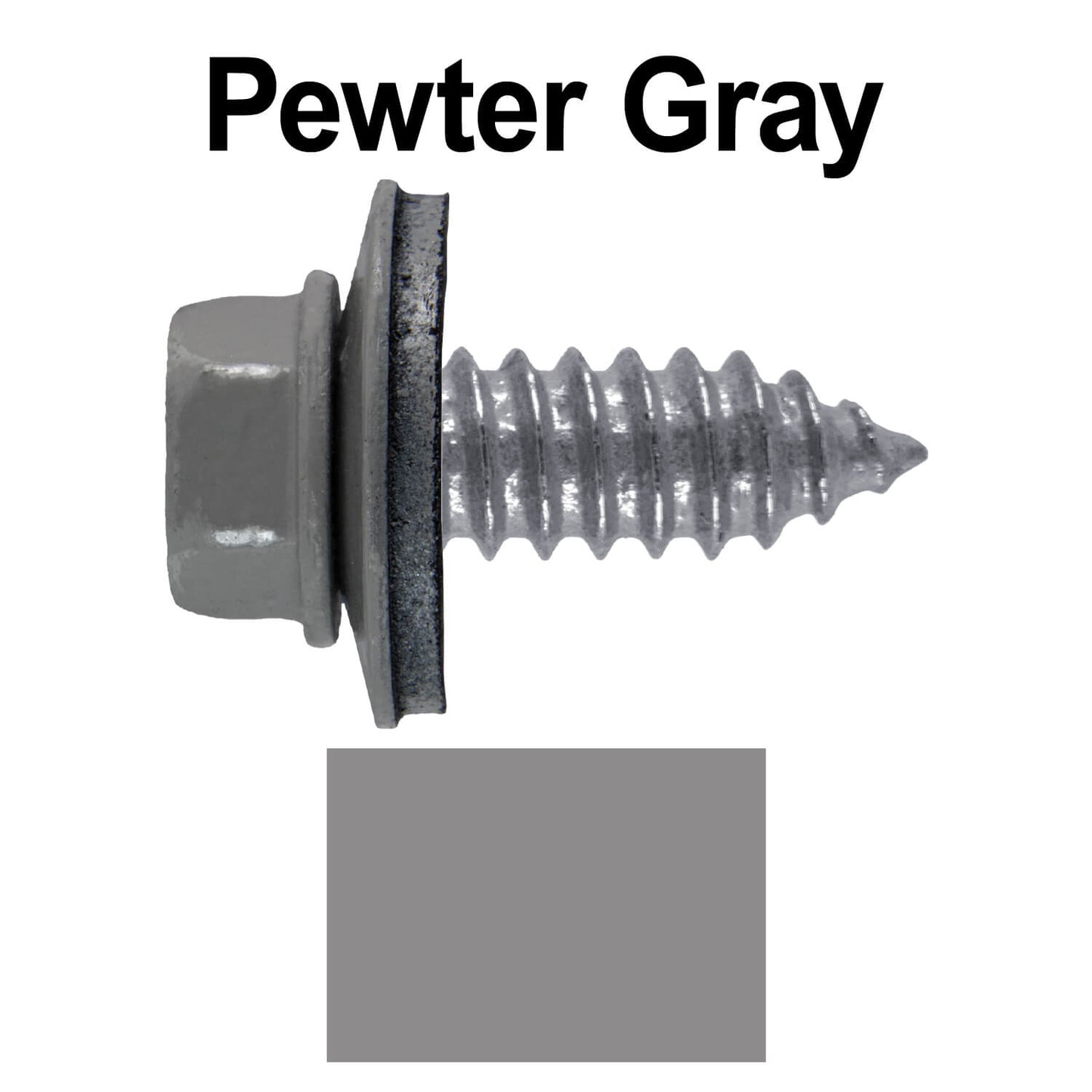 17 x 3/4" Metal Roofing Screws - Metal Panel to Metal Purlins and Recovery Screws - Hex Washer Head - EPDM washer.