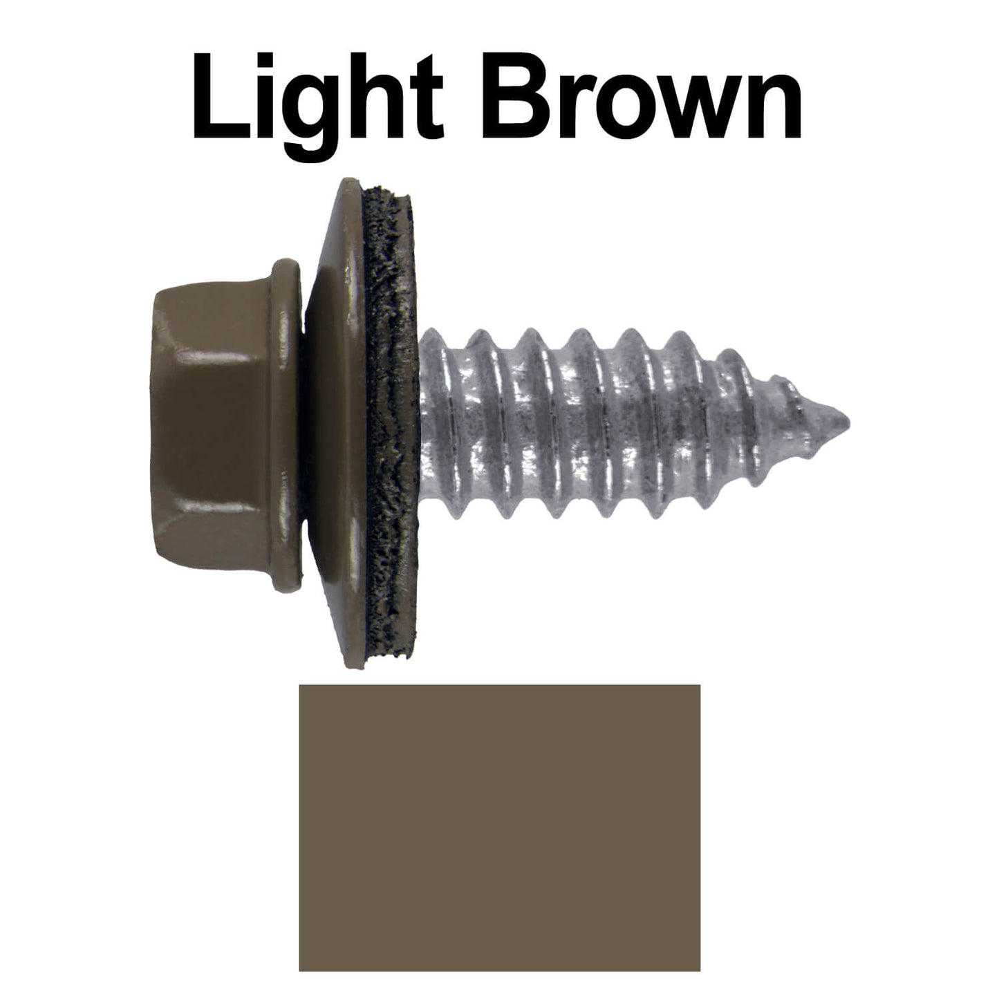 17 x 3/4" Metal Roofing Screws - Metal Panel to Metal Purlins and Recovery Screws - Hex Washer Head - EPDM washer.