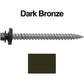12 x 2-1/2" Metal ROOFING SCREWS - Hex Washer Head - Self starting/self tapping - EPDM washer. Colored head.