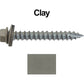 #14 x 2" Metal ROOFING SCREWS - Hex Washer Head - Self starting/self tapping - EPDM washer. Colored head.