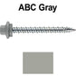 10 x 2” - STAINLESS HEX / ZINC Sheet Metal Roof Screw. Self starting metal to wood siding screws. EPDM washer. Colored head.