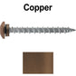 10 x 2" LOW PROFILE Star Head Roofing Screws - HI-LO Thread - Metal To Wood - T25 Torx Drive Head - EPDM washer.