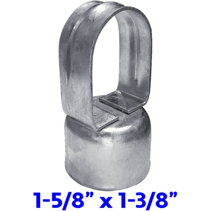Galvanized Pressed Steel Chain Link Fence Loop Cap (Eye Top)