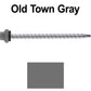 10 X 3" Zinc Aluminum Cap MINI-DRILLER Roofing Screws HI-LO THREAD Zinc Plated Carbon Steel Shank - EPDM Washer - Colored head