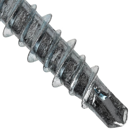 10 X 2” Zinc Aluminum Cap MINI-DRILLER Roofing Screws HI-LO THREAD Zinc Plated Carbon Steel Shank - EPDM Washer - Colored head
