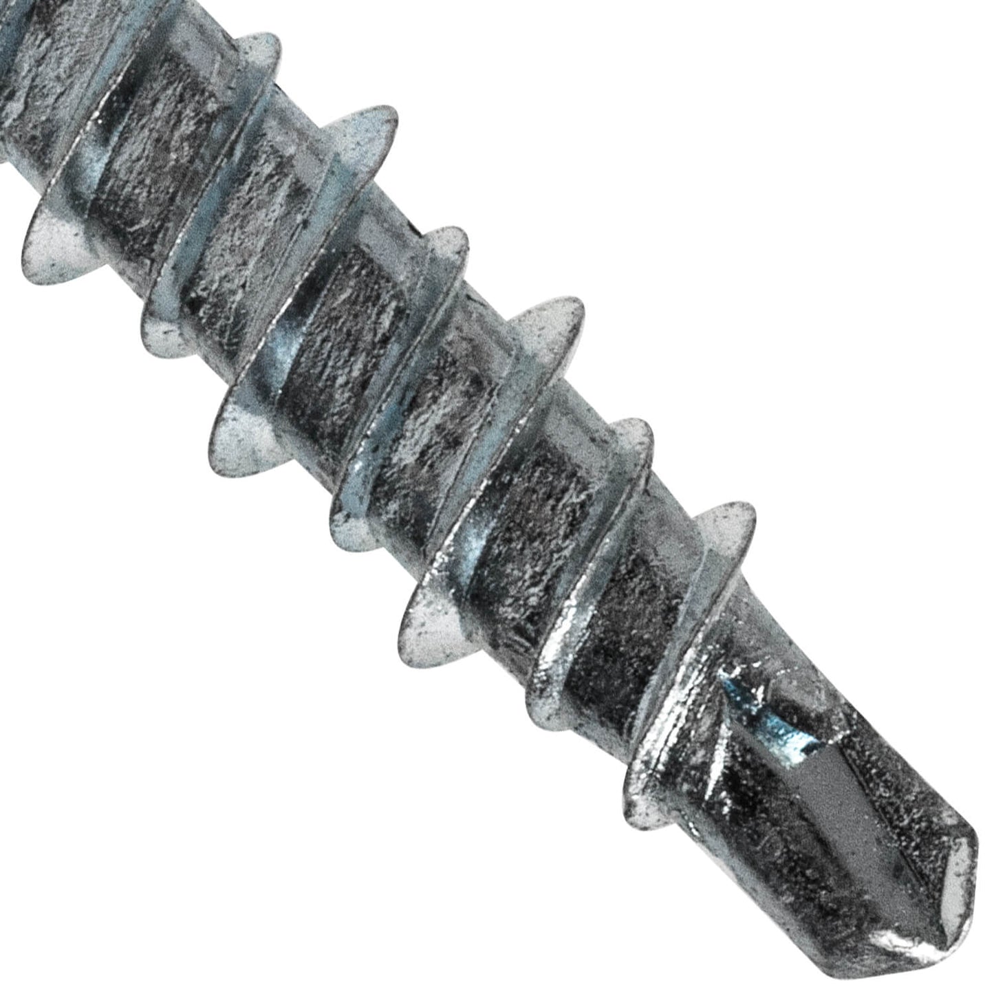 10 X 1" Zinc Aluminum Cap MINI-DRILLER Roofing Screws HI-LO THREAD Zinc Plated Carbon Steel Shank - EPDM Washer - Colored head