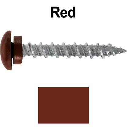 10 x 1-1/2” LOW PROFILE Star Head Roofing Screws - HI-LO Thread - Metal To Wood - T25 Torx Drive Head - EPDM washer