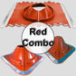 Dektite Square Base Combo Pipe Flashing Boot – Red High Temp Silicone Roof Flashing