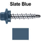 #10 x 1" Stainless Steel Mini Driller Sheet Metal Roofing Screw - Hex Washer Cap - Self starting metal to wood siding screws - EPDM washer. Colored Head.