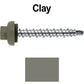 10 X 1-1/2” Zinc Aluminum Cap MINI-DRILLER Roofing Screws HI-LO THREAD Zinc Plated Carbon Steel Shank - EPDM Washer - Colored head
