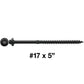 #17 Heavy-Duty Black Timber, Log & Structural Wood Screws - Exterior Coated - Use for Fastening Ledger Boards, Large Timbers, Logs and more.