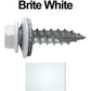 #14 x 1"  Metal ROOFING SCREWS - Hex Washer Head - Self starting/self tapping - EPDM washer. Colored head.