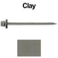 #9 x 3" Stainless Steel Metal Roofing Screws - Hex Washer Head - Self starting/self tapping - EPDM washer. Colored head.