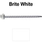 10 X 3" Zinc Aluminum Cap MINI-DRILLER Roofing Screws HI-LO THREAD Zinc Plated Carbon Steel Shank - EPDM Washer - Colored head