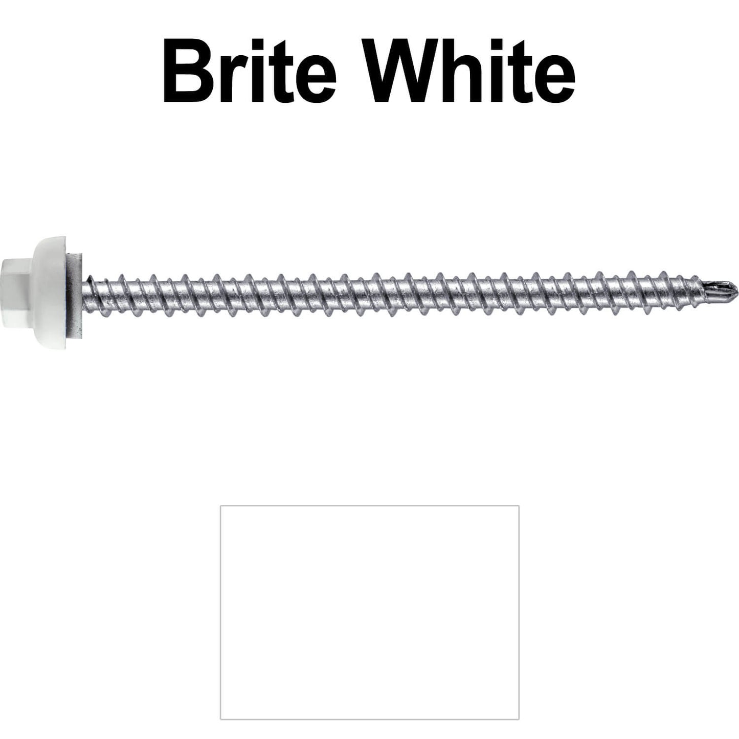 10 X 3" Zinc Aluminum Cap MINI-DRILLER Roofing Screws HI-LO THREAD Zinc Plated Carbon Steel Shank - EPDM Washer - Colored head