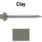 10 x 2” - STAINLESS HEX / ZINC Sheet Metal Roof Screw. Self starting metal to wood siding screws. EPDM washer. Colored head.