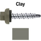 10 X 1" Zinc Aluminum Cap MINI-DRILLER Roofing Screws HI-LO THREAD Zinc Plated Carbon Steel Shank - EPDM Washer - Colored head