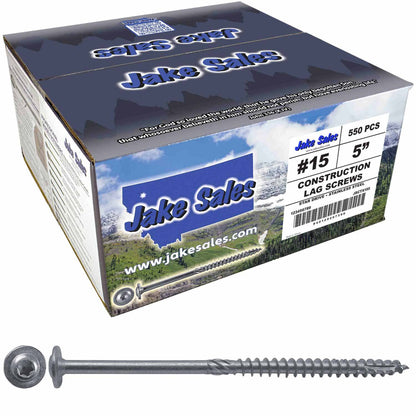#15 Stainless Steel Construction Lag Screw  T-30 Torx/Star Drive Heavy Duty Lag Screw - Modified Truss Washer Head