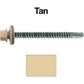 #12 X 3" Metal to Metal Type #3 Roofing Screws - Hex Washer Head - Self starting/self tapping - 5/8" EPDM washer. Colored head.