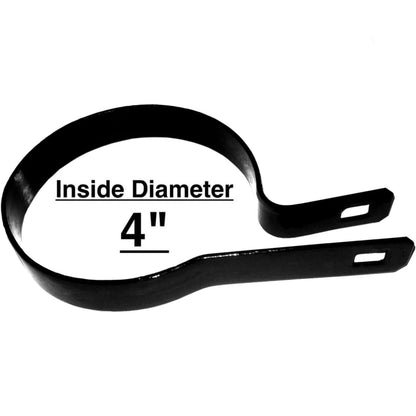 Tension Bands for Chain Link Fence -  BLACK Powder Coated Chain Link Tension Band