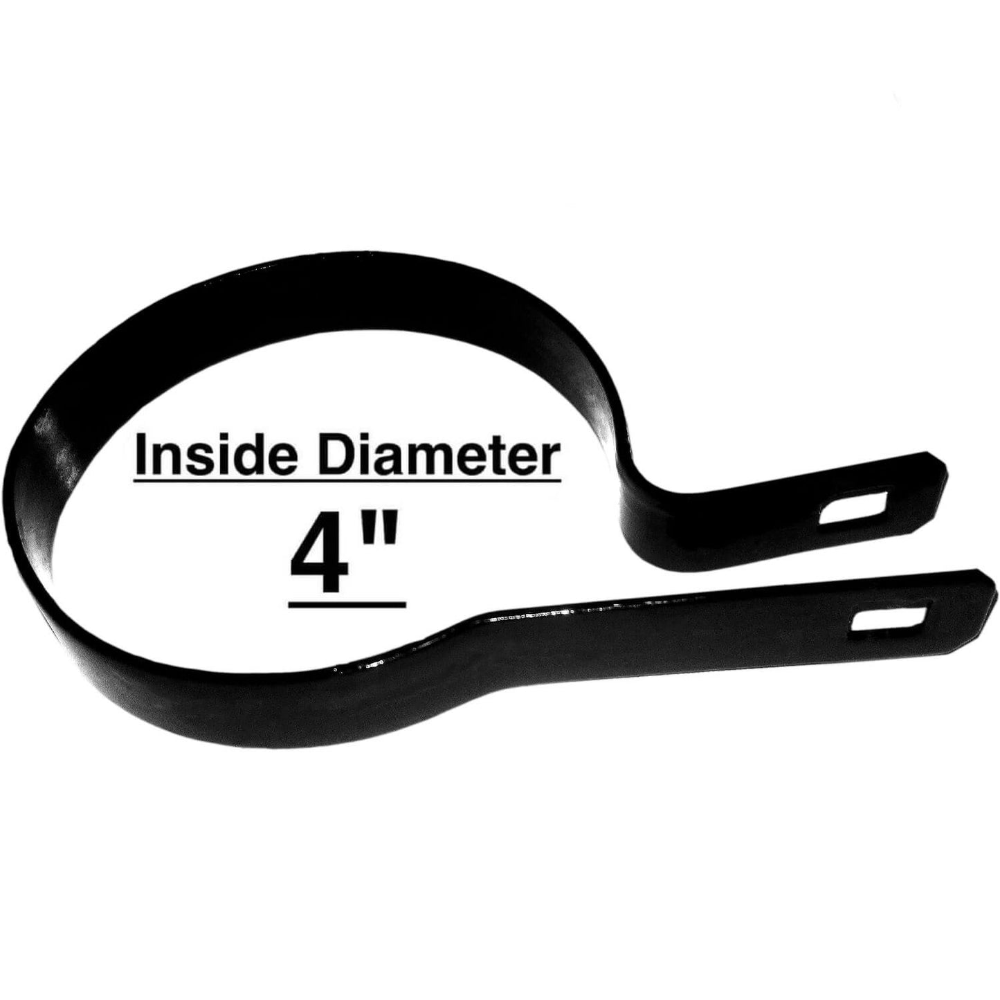 Tension Bands for Chain Link Fence -  BLACK Powder Coated Chain Link Tension Band