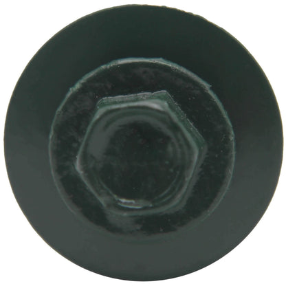 #10 X 1" HI-LO Zinc Aluminum Cap Metal Roofing Screws - Hex Washer Head - Self starting/self tapping - EPDM washer. Colored head.