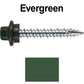 10 x 1-1/2" - STAINLESS HEX / ZINC Sheet Metal Roof Screw. Self starting metal to wood siding screws. EPDM washer. Colored head.