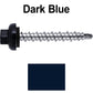 10 X 1-1/2” Zinc Aluminum Cap MINI-DRILLER Roofing Screws HI-LO THREAD Zinc Plated Carbon Steel Shank - EPDM Washer - Colored head
