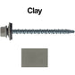 #10 x 3" Mini Driller Sheet Metal Roofing Screw - Hex Washer Head -  Self starting metal to wood siding screws. EPDM washer. Colored head.