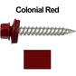 12 x 1-1/2" Stainless Steel Metal Roofing Screw - Hex Washer Head - Self starting/self tapping - EPDM washer. Colored head.