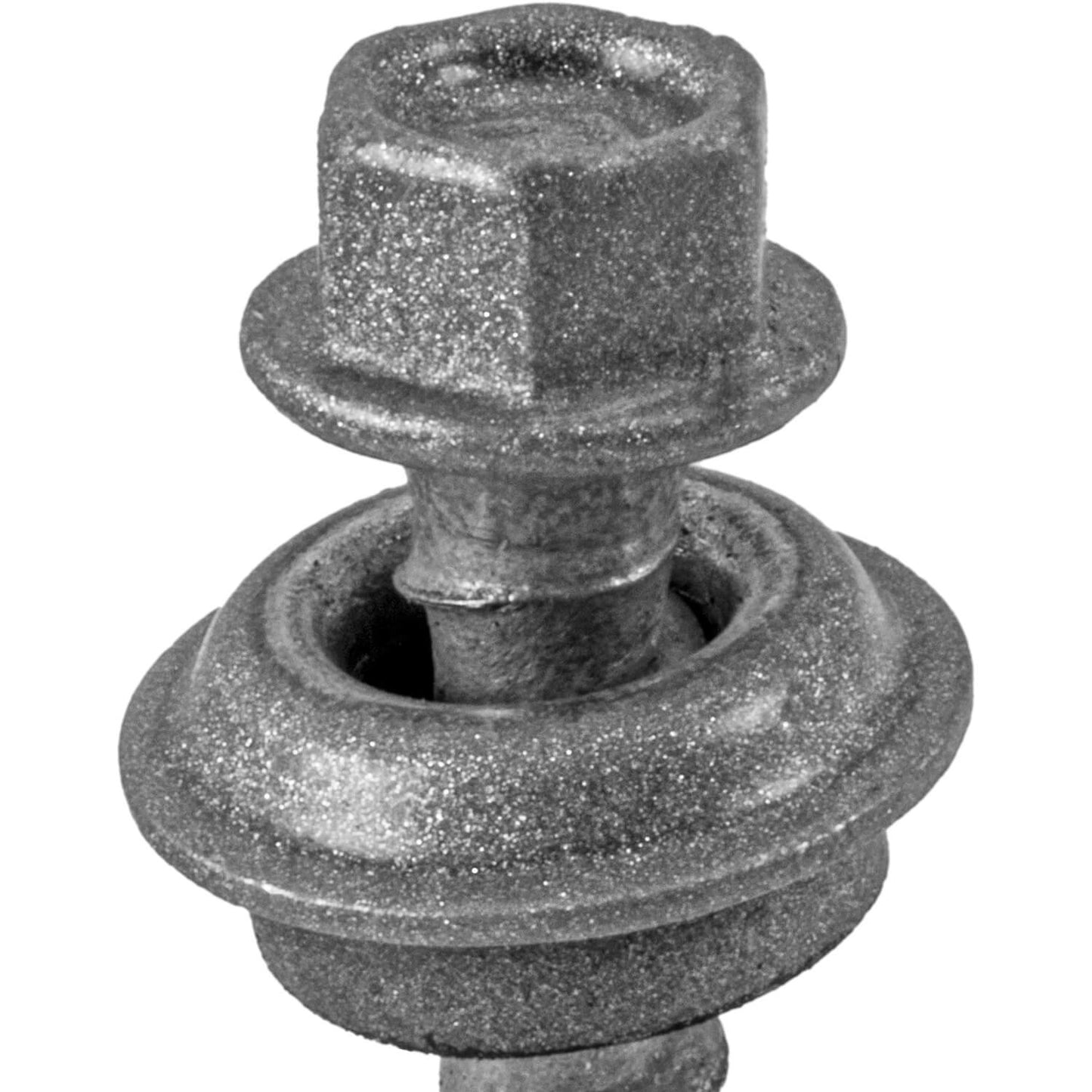 12 X 2-1/2" Metal Roofing Screws For OSB and Plywood - Galvanized Metal to Wood Type 17 Tip - 1/4" Hex Head - Assembled EPDM Washer