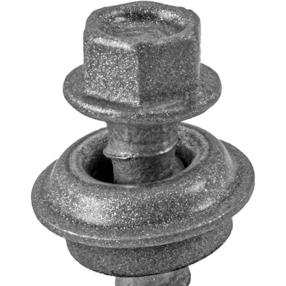 12 X 2-1/2" Metal Roofing Screws For OSB and Plywood - Galvanized Metal to Wood Type 17 Tip - 1/4" Hex Head - Assembled EPDM Washer