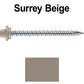 10 x 2-1/2” - STAINLESS HEX / ZINC Sheet Metal Roof Screw. Self starting metal to wood siding screws. EPDM washer. Colored head.