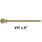 #17 Construction Lag Screw Exterior Coated Torx/Star Drive Heavy Duty Structural Lag - Modified Truss Washer Head