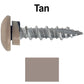 10 X 1" - LOW PROFILE Star Head Roofing Screws - HI-LO Thread - Metal To Wood - T25 Torx Drive Head - EPDM washer.