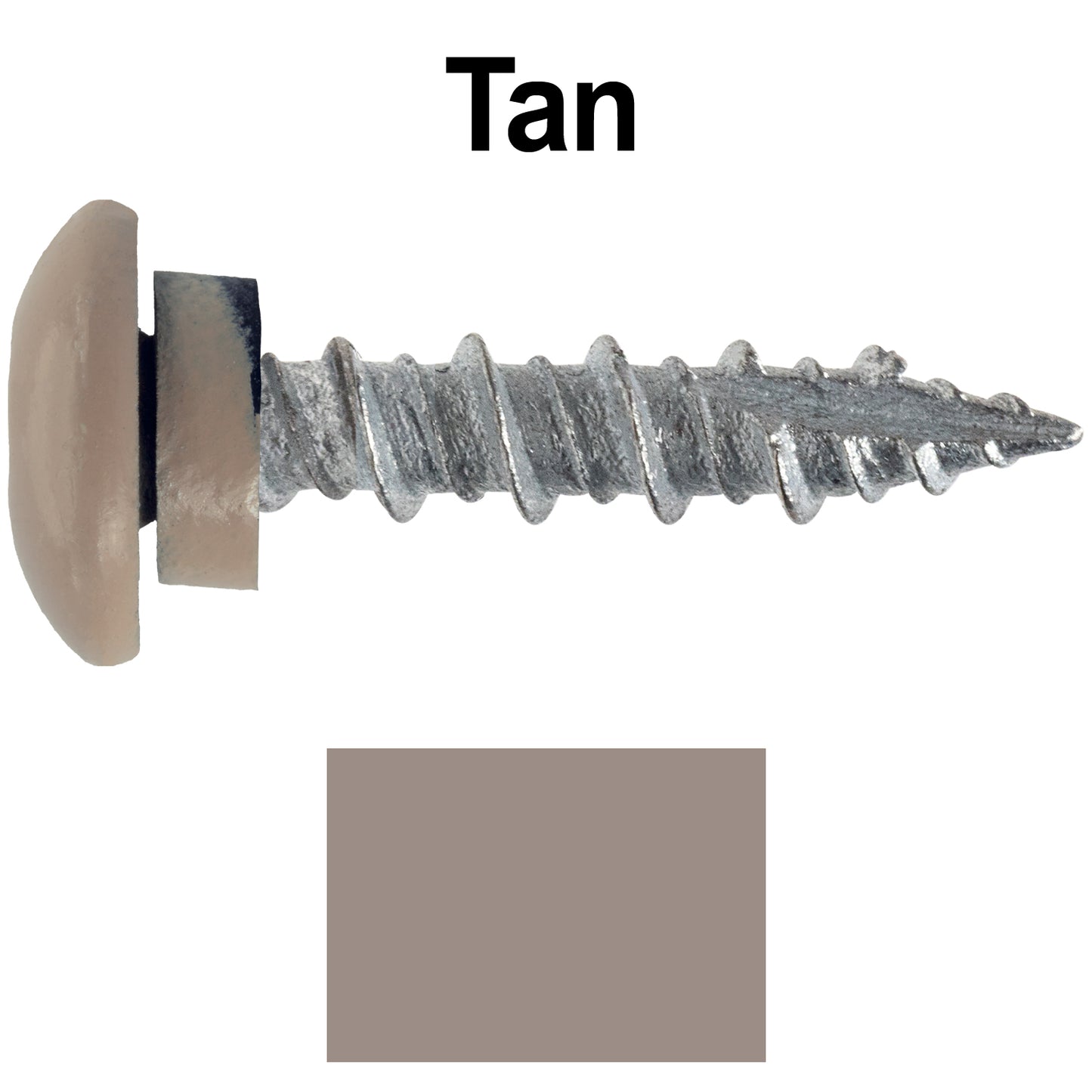 10 X 1" - LOW PROFILE Star Head Roofing Screws - HI-LO Thread - Metal To Wood - T25 Torx Drive Head - EPDM washer.