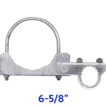 Chain Link Fence 180 Degree Commercial Duty Gate Hinge - Chain Link Post Gate Hinge - Hinge "U" Bolts Included - 2 Hinge Assy.