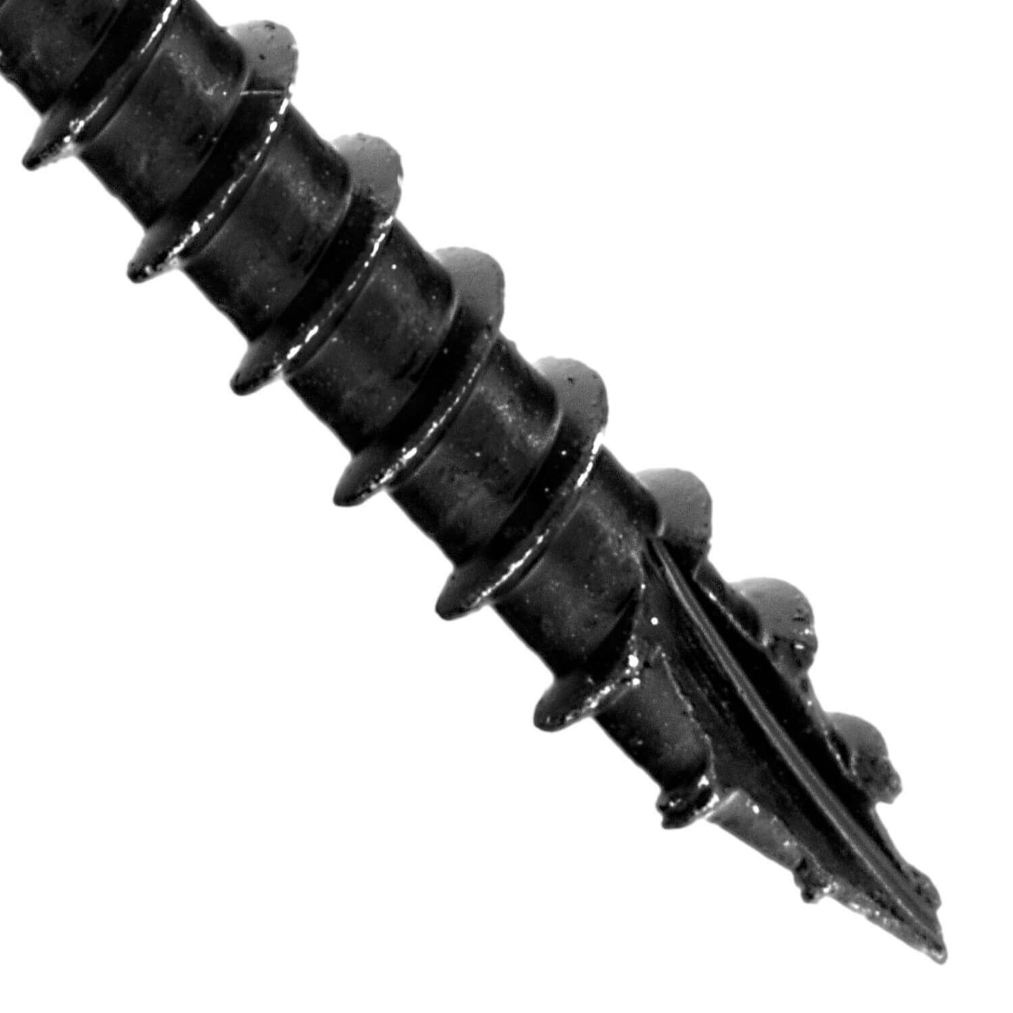 #14 Heavy-Duty Black Timber, Log & Structural Wood Screws - Exterior Coated - Use for Fastening Ledger Boards, Large Timbers, Logs and more.