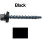 10 x 2" - Mini Driller Sheet Metal Roofing Screw - Hex Washer Head -  Self starting metal to wood siding screws. EPDM washer. Colored head.
