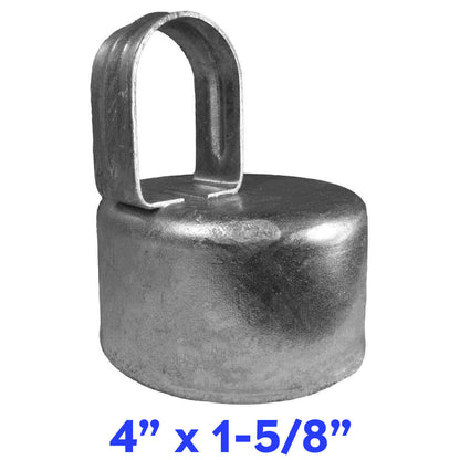 Galvanized Pressed Steel Chain Link Fence Loop Cap (Eye Top)