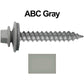 #12 x 1-1/2"  RE-GRIP METAL ROOFING SCREWS - Hex Washer Head - Self starting/self tapping - EPDM washer. Colored head.